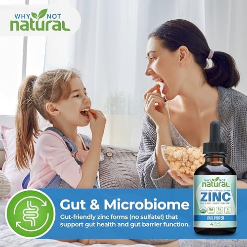 Organic Liquid Zinc Drops Supplement with Chelated Picolinate and Bisglycinate, Vegan, 4 Fl Oz - görsel 3