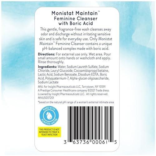 Monistat Boric Acid Feminine Wash, Fragrance-Free Intimate Wash for Women with Gentle pH-Balanced Formula, 10 Fl Oz, Pack of 3 - görsel 13