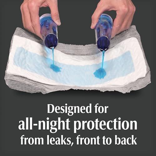 Depend Night Defense Adult Diapers, Incontinence Underwear for Men, Disposable, Overnight, Small/Medium, Grey, 16 Count - görsel 12