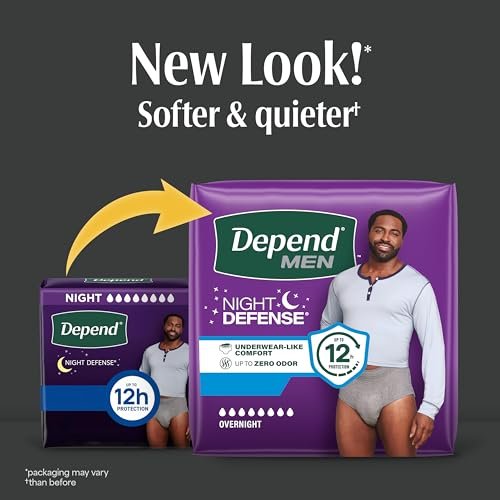 Depend Night Defense Adult Diapers, – Comfortable Fit: Soft, cloth-like material with a stretchy waistband and – Image 4