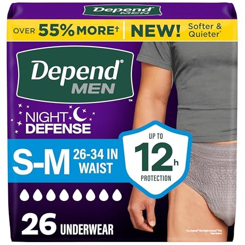 Depend Night Defense Adult Diapers, – LeakGuard Technology: Elastic leg gathers and a secure fit prevent leaks, – Image 2
