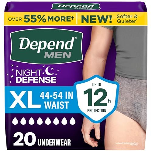 Depend Night Defense Adult Diapers, – All-Night Protection: Designed specifically for overnight use, these diapers – Image 1