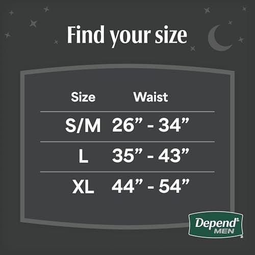 Depend Night Defense Adult Diapers, Incontinence Underwear for Men, Disposable, Overnight, Small/Medium, Grey, 16 Count - görsel 6