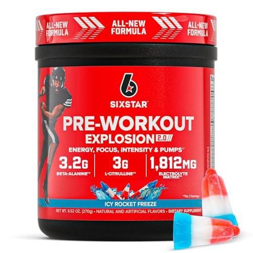 Six Star Pre-Workout Powder for Men & Women, ICY Rocket Freeze (30 Servings) - Preworkout Explosion 2.0 Energy Powder Drink Mix with Beta-Alanine & Caffeine - Sports Nutrition Supplement Products - görsel 5