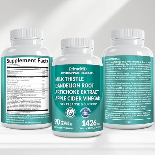 32-in-1 Liver Support with Milk Thistle Supplement – Liver Detox with Silymarin, Artichoke Extract & Beetroot Powder – Comprehensive Wellness Formula for Liver Cleanse – 1426mg (90 count) (Pack of 1) - görsel 13