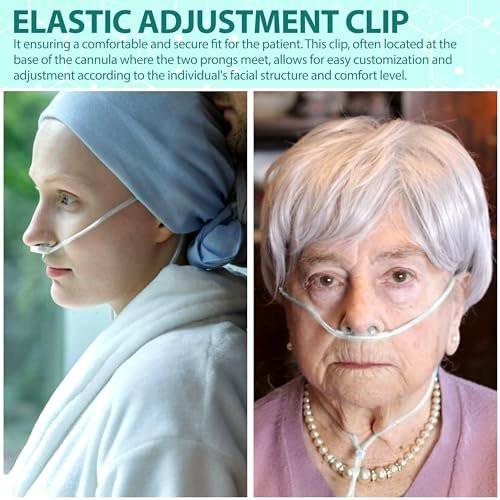 10 Pack High-Flow Ultra Soft Nasal Oxygen Cannula, Green Crush Resistant Tubing with Standard Connection 6.6 Feet - görsel 10