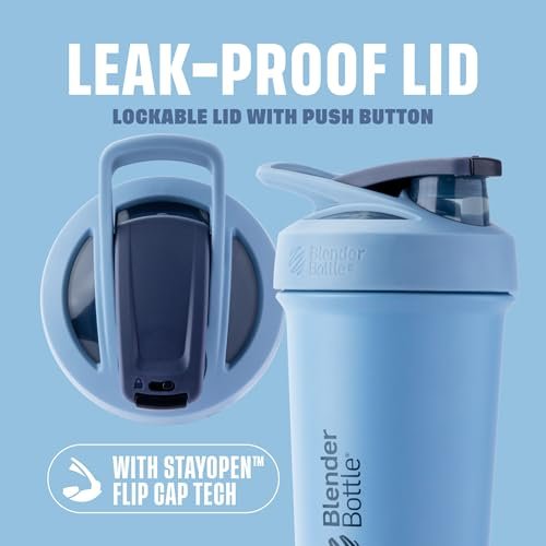 BlenderBottle Sport Sleek Insulated – Slim, Easy-to-Hold Design: The sleek, ergonomic shape fits comfortably in – Image 4