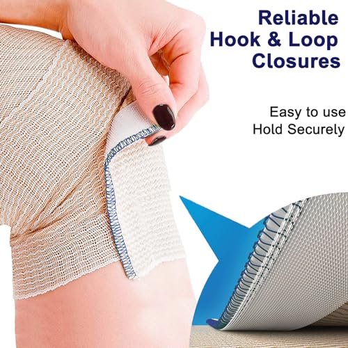24 Pack Elastic Bandage Wrap 4” Bandage Wrap with Hook and Loop Closure on Both Ends Self Adhesive Bandage Wrap for Sports, Medical, and Injury Recovery - görsel 4