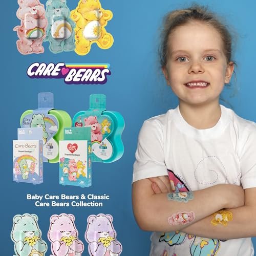 BioSwiss Care Bears Bandages, Classic Care Bear Shaped Self Adhesive Bandage Set, Latex Free, Sterile Wound Care, 24 Count - görsel 12