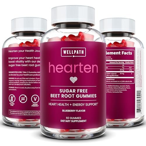 WellPath Beet Root Gummies (Sugar Free - Blueberry Flavor) 1500 mg | Beet Gummies for Blood Pressure Support | Super Nitric Oxide Gummies | Tasty Beets Chews | Antioxidants | 60 Ct - görsel 5