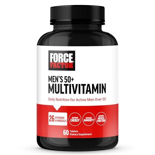 Force Factor Men’s Multivitamin 50 Plus, Multivitamin for Men with 26 Vitamins and Minerals, and Phytonutrients to Support Energy, Immunity, and Muscle Function, 60 Tablets - görsel 2