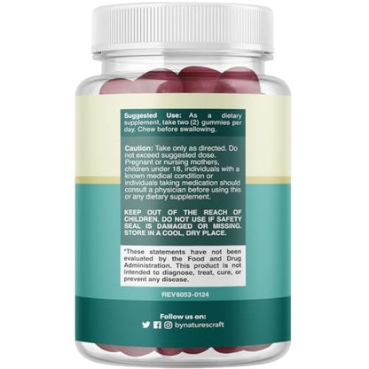 Sugar-Free Extra Strength Calm Magnesium Gummies for Adults - Relaxing Magnesium Citrate Gummies with Elemental Mag - Sleep Aid Soft Chews Raspberry Flavored - Body & Mind Relaxation - 60 Count