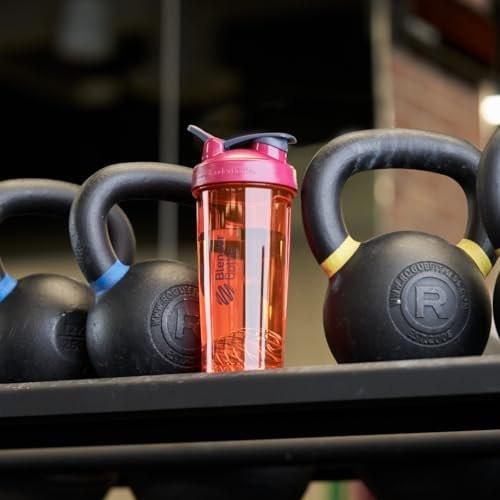 BlenderBottle Shaker Bottle Pro Series Perfect for Protein Shakes and Pre Workout, 24-Ounce, Coral - görsel 1