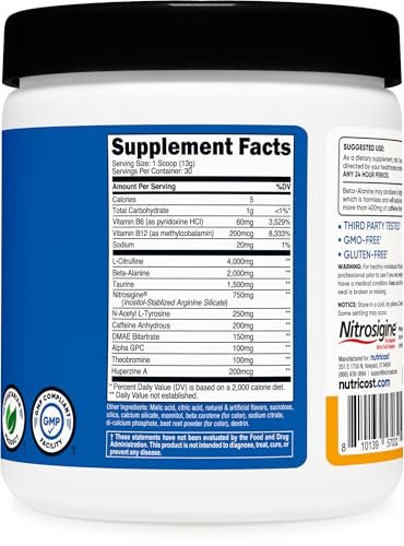 Nutricost Pre-Workout Complex Powder (30 – Item Weight: 15.1 ounces – Image 7
