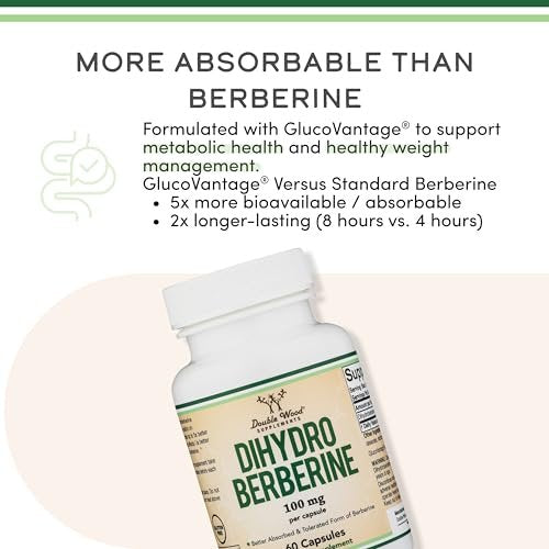 Dihydroberberine Supplement 100mg, 60 – Metabolic Support: Helps maintain healthy blood sugar levels already – Image 6