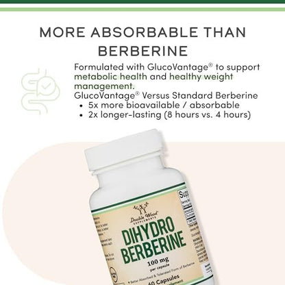 Dihydroberberine Supplement 100mg, 60 – Metabolic Support: Helps maintain healthy blood sugar levels already – Image 6