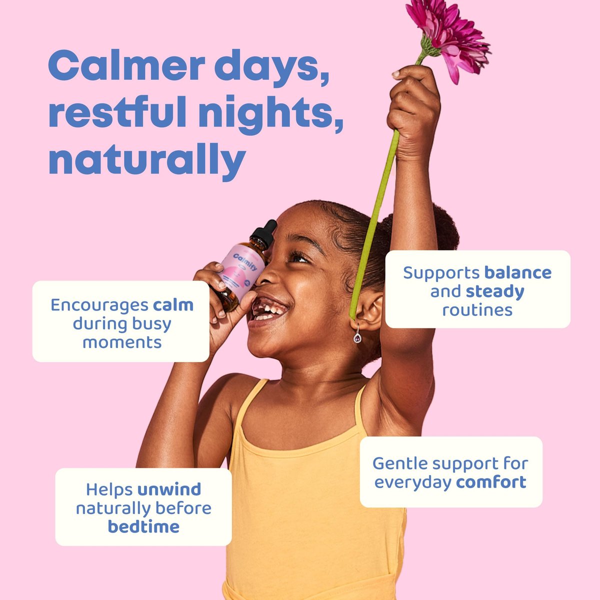 JoySpring Calmify Magnesium Citrate Liquid for Kids - Sugar-Free, Gluten-Free Calming Supplement with Chamomile - Natural Support for Kids & Teens (1 fl oz) 30 Servings - görsel 3