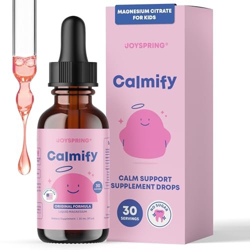 JoySpring Calmify Magnesium Citrate Liquid for Kids - Sugar-Free, Gluten-Free Calming Supplement with Chamomile - Natural Support for Kids & Teens (1 fl oz) 30 Servings - görsel 2