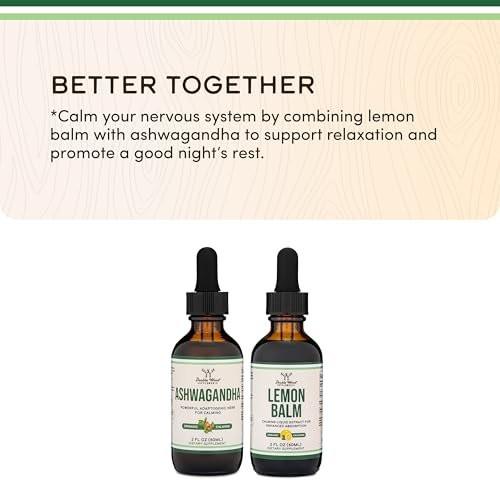 Ashwagandha Organic Drops for Stress Relief (1,200mg, 60 Servings) Ashwagandha Tincture for Adrenal Support and Cortisol Manager (Vegan Safe, Gluten Free, Non-GMO) by Double Wood - görsel 12