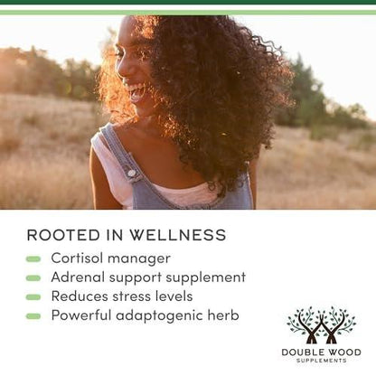 Ashwagandha Organic Drops for Stress Relief (1,200mg, 60 Servings) Ashwagandha Tincture for Adrenal Support and Cortisol Manager (Vegan Safe, Gluten Free, Non-GMO) by Double Wood