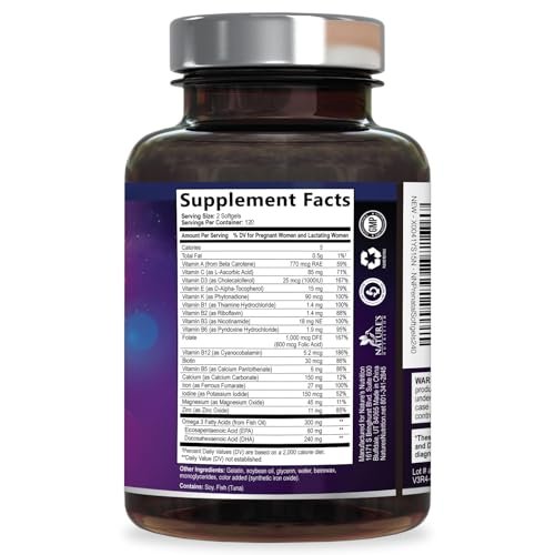 Prenatal Vitamins for Women with Folic Acid + Omega 3 DHA for Fetal Brain Development, Best Prenatal Vitamin Supplement, Daily Pregnancy Multivitamin Nutritional Support, Non-GMO - 240 Softgels - görsel 11