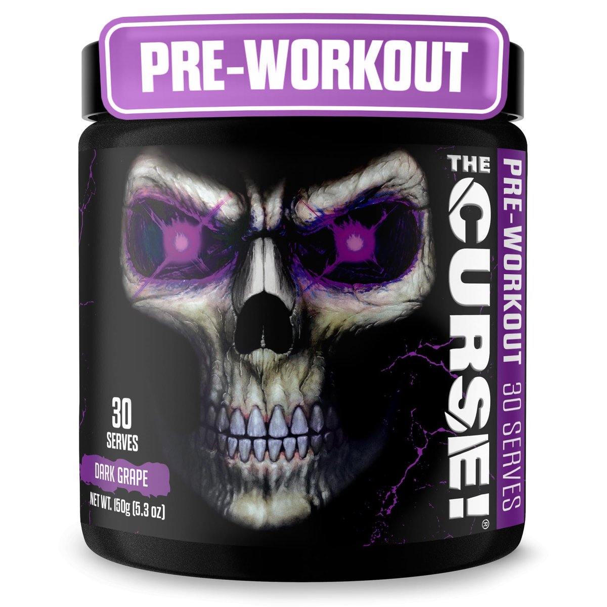 JNX SPORTS The Curse! Dark Grape Pre Workout Powder with Creatine – Extreme Energy Preworkout for Men & Women – 30 Servings – L Citrulline, Beta Alanine & Caffeine for Pump, Strength & Focus - görsel 4