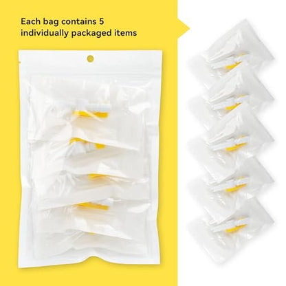 Ximter Catheter Valve 5 Pack – Sterile, Single-Use Urine Drainage Valves with Safety Lever, Universal Connector, and Soft Silicone Tubing – One-Hand Operation, Leak-Proof & Comfortable Design