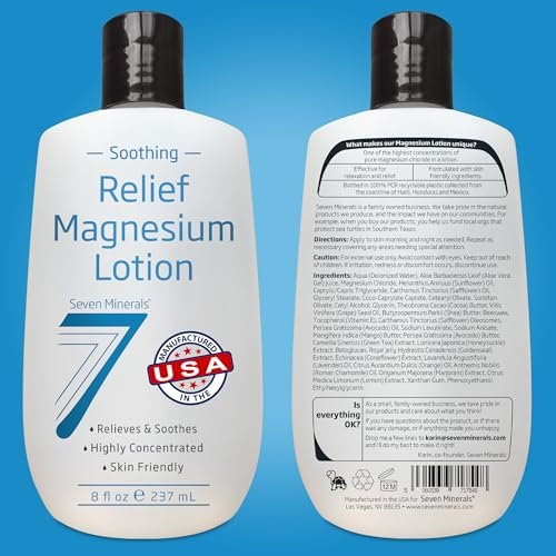 Seven Minerals Magnesium Lotion for Sleep, – Highly Concentrated Magnesium: Delivers a potent dose of magnesium – Image 13