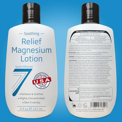 Seven Minerals Magnesium Lotion for Sleep, – Highly Concentrated Magnesium: Delivers a potent dose of magnesium – Image 13