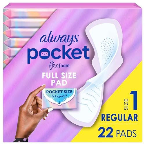Always Pocket Flexfoam Pads, Size 1, Regular, with Wings, 22 Count - görsel 1