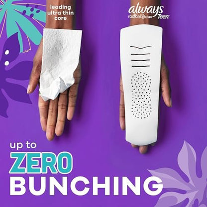 Always Radiant Teen Pads, Size 3, Extra – Unscented: Free from fragrances, making it suitable for sensitive skin – Image 14