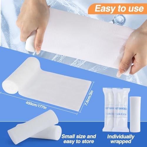 MAQIHAN 15PACK Gauze Rolls Bandages - 3 in x 4.9 Yards Individually Wrapped Rolled Gauze, Halloween Mummy Wraps, Breathable First Aid Supplies, Lightweight Wound Care Kit, Bandage Wrap - görsel 12