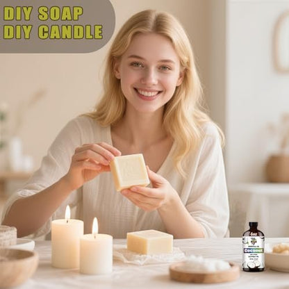 Coconut Essential Oil – Creamy Coconut Oil for Diffuser, DIY Candles, Soap, Humidifier, Home, Gift – 4 fl oz (120 ml) – GV77ZF
