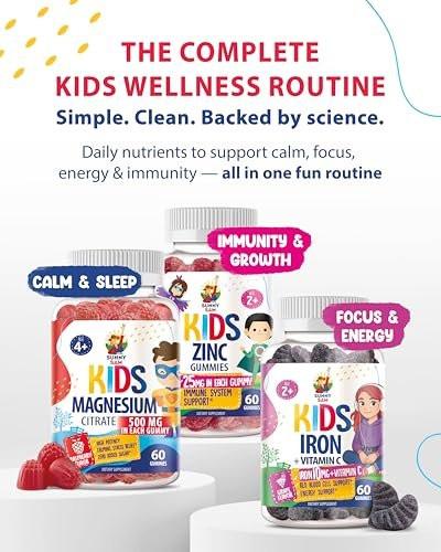 Zinc Gummies for Kids - Chewable Zinc Gummy Supplement for Children Immune Support - Low Sugar Natural Antioxidant Non-GMO Vitamin Chewables for Toddlers & Teens - 90 Gummies