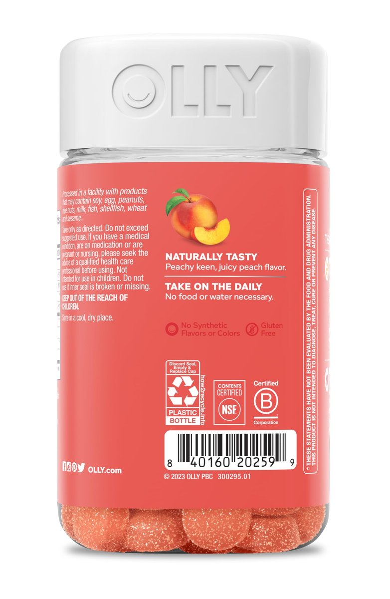 OLLY Probiotic + Prebiotic Gummy, Digestive – Serving Size: 2 gummies – Image 11