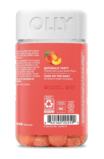 OLLY Probiotic + Prebiotic Gummy, Digestive – Prebiotic Fiber: Added prebiotic fiber feeds the good bacteria in – Image 2