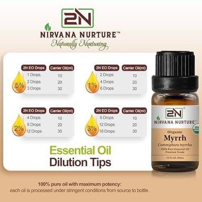 Nirvana Nurture Myrrh Essential Oil, USDA – 100% Pure and Undiluted: No fillers, additives, or carrier oils. You – Image 2