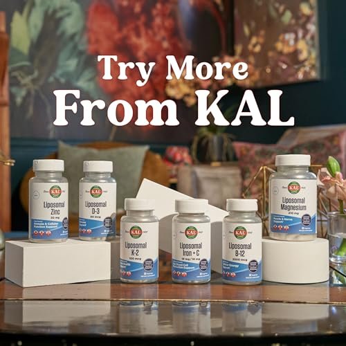 KAL Liposomal Vitamin B12 2500 mcg, High Absorption, Liposomal Technology, Cellular Energy Support, Vegan Capsules, Gluten Free, Made Without Soy, 30 Servings - görsel 11