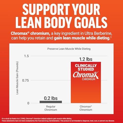 Force Factor Ultra Berberine, Berberine Supplement with 500mg Berberine HCl Plus Chromium & Cinnamon Bark Extract to Support Metabolism & Daily Wellness, Non-GMO, Gluten Free, 60 Vegetable Capsules - görsel 9