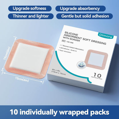 Dimora Silicone Super Absorbent Wound – Material: Silicone adhesive border, non-woven absorbent pad with – Image 16