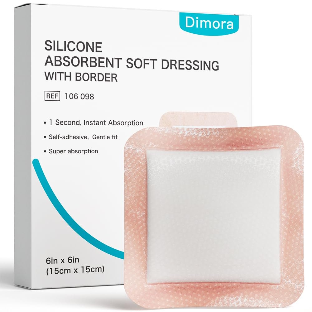 Dimora Silicone Super Absorbent Wound – Super Absorbent Core: The ultrasorb polymer rapidly absorbs and retains – Image 1