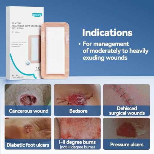 Dimora Silicone Ultra Absorbent Dressing – Waterproof Backing: Allows patients to bathe or shower without – Image 13