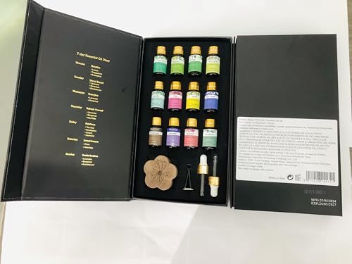 PHATOIL Essential Oil Set, 12x5ml Essential Oils Gift Set with Diffused Wood, 100% Natural Pure Essential Oils for Diffusers DIY Candle Soap Making - görsel 4