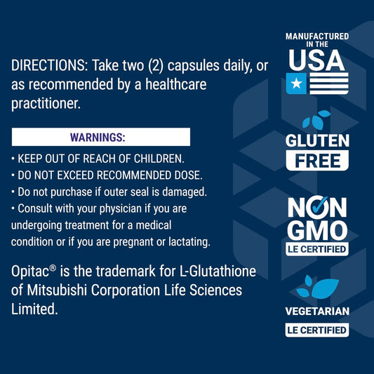 Life Extension Glutathione 500 mg – Glutathione Capsules, Antioxidant Supplement, Oxidative Stress, Active Reduced Form – Gluten-Free, Non-GMO, Vegetarian – 60 Capsules