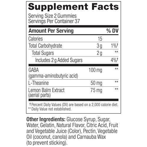 OLLY Goodbye Stress Gummy, GABA, L-Theanine, Lemon Balm, Stress Relief Supplement, Berry - 74 Count - görsel 18