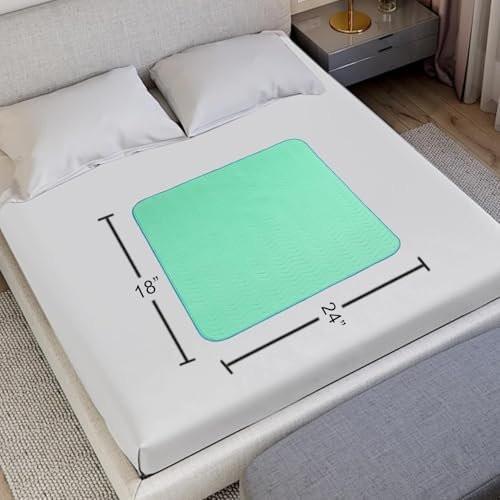Washable Underpads, Super Absorbency Reusable Bedwetting Incontinence Pads for Kids, Adults, Elderly, and Pets - Waterproof Protective Pad for Couch, Sofa, Floor, Bed (500 Washes) - görsel 2
