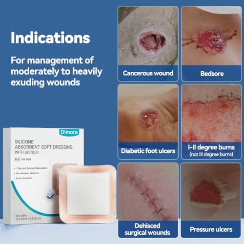 Dimora Silicone Super Absorbent Wound – Gentle Silicone Adhesive: Silicone-based adhesive adheres securely without – Image 7