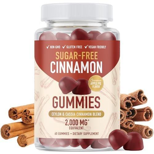 SMNutrition Sugar-Free Cinnamon Gummies with Ceylon Cinnamon & Cassia Complex | Sugar-Free Lifestyle Supplement & Guilt-Free Apple Pie Flavor with Chromium | Vegan, Non-GMO, Gluten-Free | 60 Gummies - görsel 6