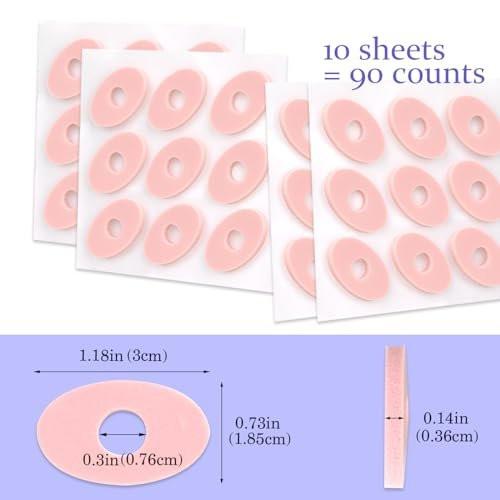 Callus Cushions, Oval Corn Pads, Foam Padding with Self-Stick Adhesive, Protects Toes, Foot and Heel from Rubbing and Friction, Pain Relief from Calluses, Corns, Blisters (90 Count) - görsel 6
