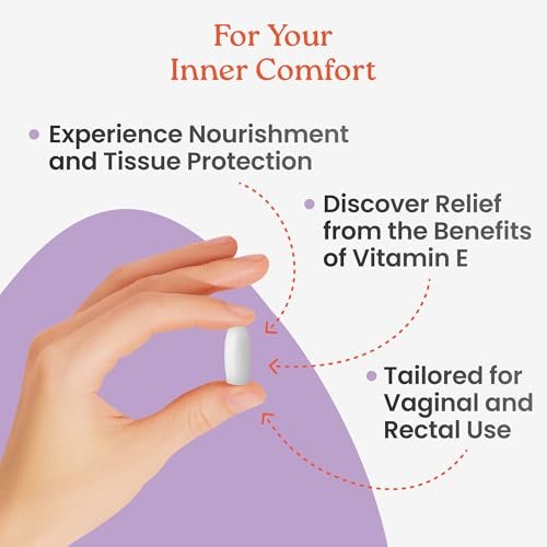 NewLife Naturals Vitamin E Suppositories for Women 38IU ESoothe - All Natural Moisturizer Support - Feminine Care Hydration and Moisture Support, Postpartum Hormonal Changes & More - 48 Inserts, USA - görsel 4